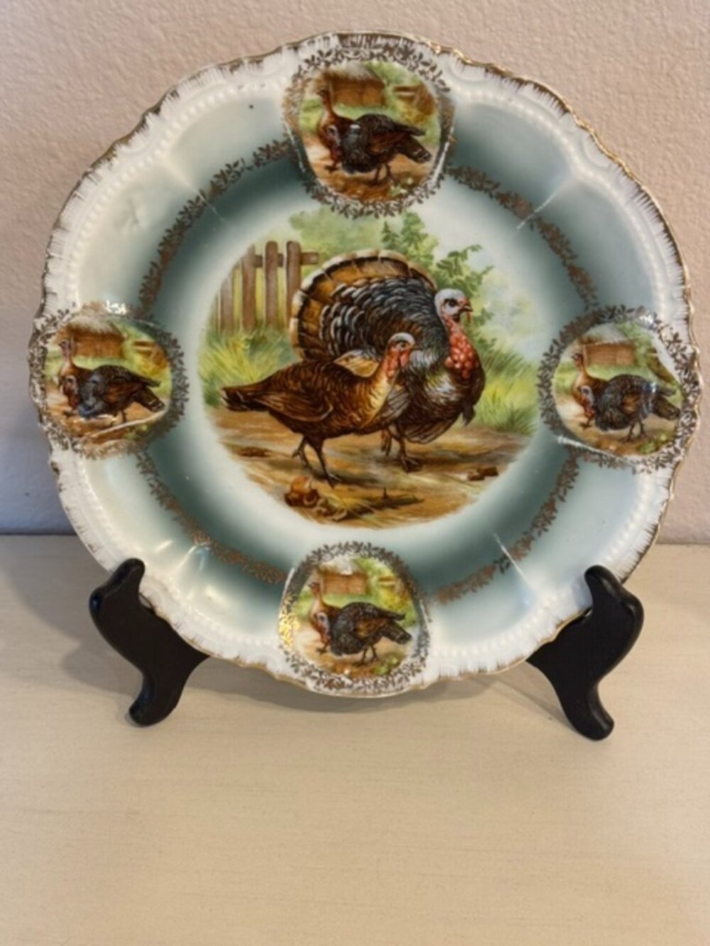 Decorative Bavarian Porcelain Plate
